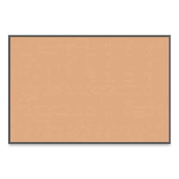 Cork Bulletin Board with Aluminum Frame, 70 x 47, Natural Surface, Black Frame, U Brands, Mfr#: 2882U00-01